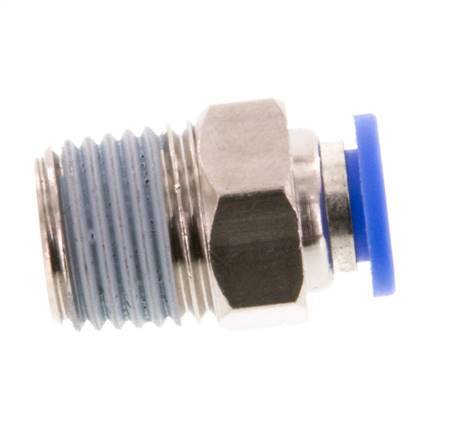 6mm x R1/4'' Push-in Fitting with Male Threads Brass/PA 66 NBR [5 Pieces]