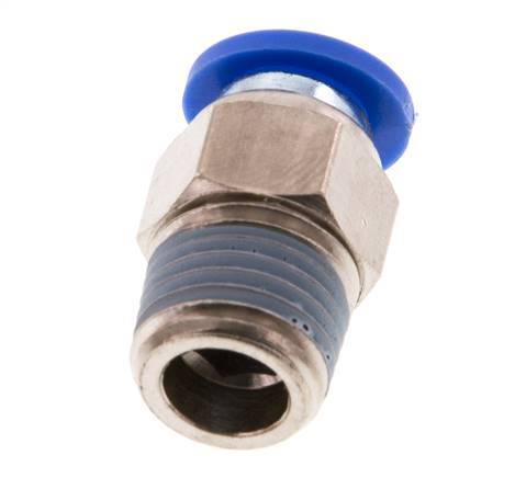 8mm x R1/4'' Push-in Fitting with Male Threads Brass/PA 66 NBR [5 Pieces]
