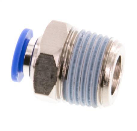 6mm x R3/8'' Push-in Fitting with Male Threads Brass/PA 66 NBR [5 Pieces]