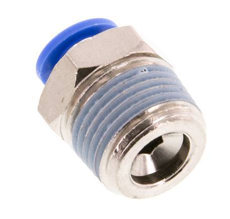 6mm x R3/8'' Push-in Fitting with Male Threads Brass/PA 66 NBR [5 Pieces]