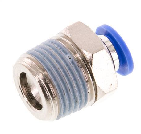 6mm x R3/8'' Push-in Fitting with Male Threads Brass/PA 66 NBR [5 Pieces]