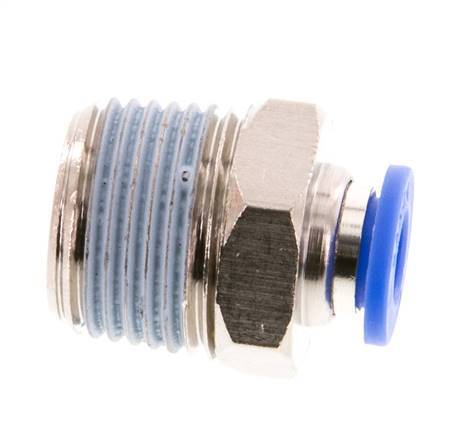 6mm x R3/8'' Push-in Fitting with Male Threads Brass/PA 66 NBR [5 Pieces]