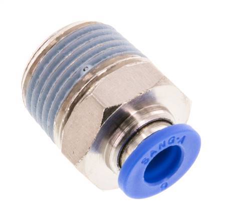 6mm x R3/8'' Push-in Fitting with Male Threads Brass/PA 66 NBR [5 Pieces]