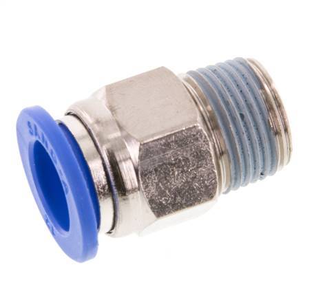 12mm x R3/8'' Push-in Fitting with Male Threads Brass/PA 66 NBR [2 Pieces]