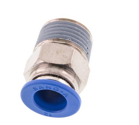 12mm x R1/2'' Push-in Fitting with Male Threads Brass/PA 66 NBR [2 Pieces]