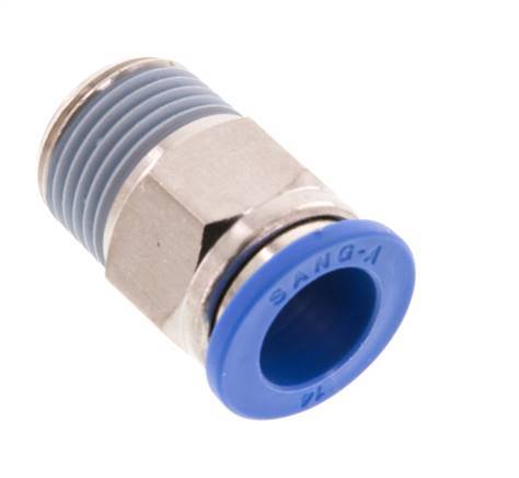 14mm x R1/2'' Push-in Fitting with Male Threads Brass/PA 66 NBR