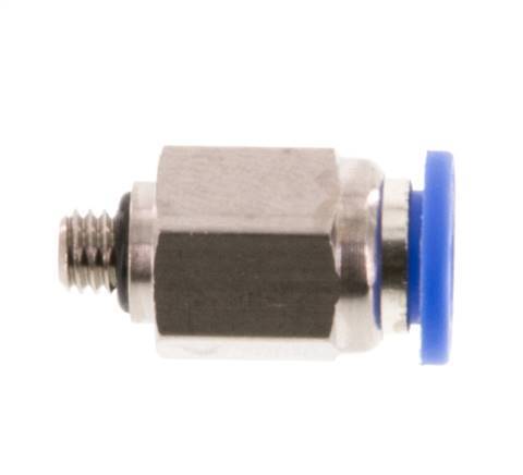 6mm x M 5 Push-in Fitting with Male Threads Brass/PA 66 NBR [5 Pieces]