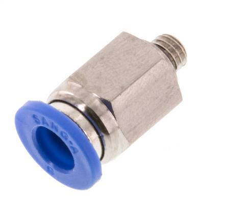 6mm x M 5 Push-in Fitting with Male Threads Brass/PA 66 NBR [5 Pieces]