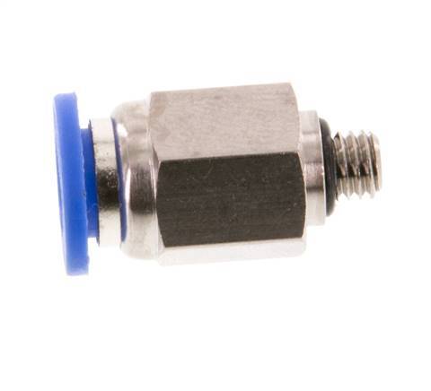 6mm x M 5 Push-in Fitting with Male Threads Brass/PA 66 NBR [5 Pieces]