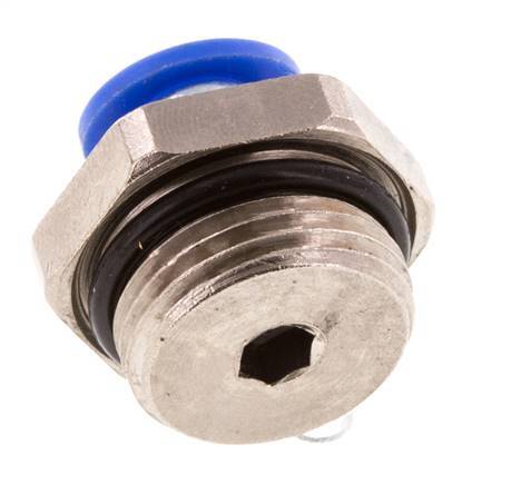 6mm x G3/8'' Push-in Fitting with Male Threads Brass/PA 66 NBR [5 Pieces]