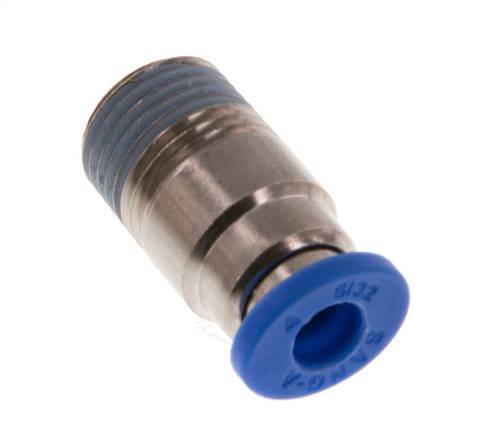 4mm x R1/8'' Push-in Fitting with Male Threads Brass/PA 66 NBR Inner Hexagon [5 Pieces]