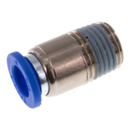 8mm x R1/4'' Push-in Fitting with Male Threads Brass/PA 66 NBR Inner Hexagon [5 Pieces]