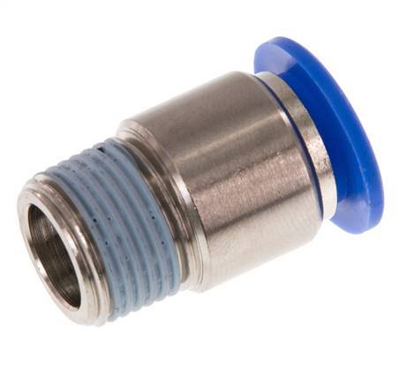 12mm x R3/8'' Push-in Fitting with Male Threads Brass/PA 66 NBR Inner Hexagon [2 Pieces]