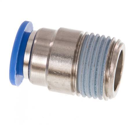 12mm x R1/2'' Push-in Fitting with Male Threads Brass/PA 66 NBR Inner Hexagon [2 Pieces]