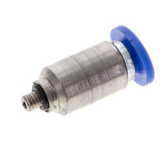 3mm x M 3 Push-in Fitting with Male Threads Brass/PA 66 NBR Inner Hexagon [2 Pieces]