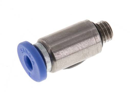 3mm x M 5 Push-in Fitting with Male Threads Brass/PA 66 NBR Inner Hexagon [5 Pieces]