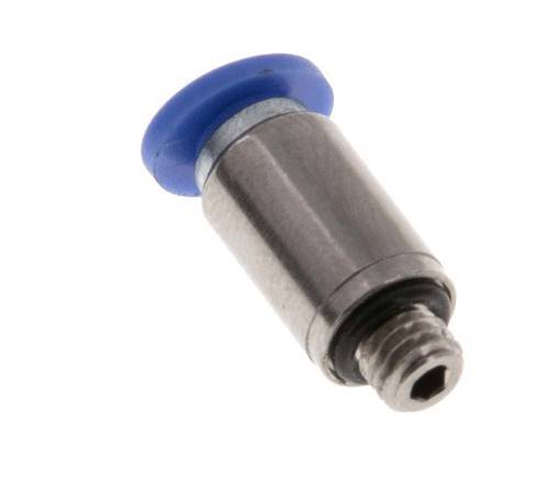 3mm x M 5 Push-in Fitting with Male Threads Brass/PA 66 NBR Inner Hexagon [5 Pieces]