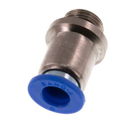 6mm x G1/8'' Push-in Fitting with Male Threads Brass/PA 66 NBR Inner Hexagon [5 Pieces]