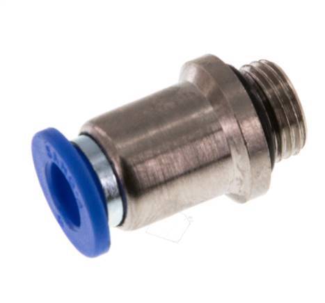 6mm x G1/8'' Push-in Fitting with Male Threads Brass/PA 66 NBR Inner Hexagon [5 Pieces]