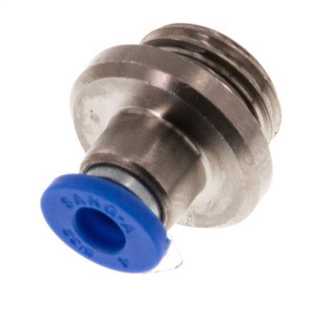 4mm x G1/4'' Push-in Fitting with Male Threads Brass/PA 66 NBR Inner Hexagon [5 Pieces]