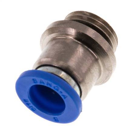 8mm x G1/4'' Push-in Fitting with Male Threads Brass/PA 66 NBR Inner Hexagon [5 Pieces]