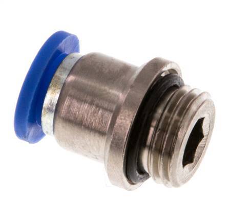 8mm x G1/4'' Push-in Fitting with Male Threads Brass/PA 66 NBR Inner Hexagon [5 Pieces]