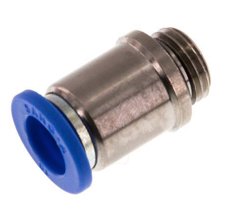 10mm x G1/4'' Push-in Fitting with Male Threads Brass/PA 66 NBR Inner Hexagon [2 Pieces]