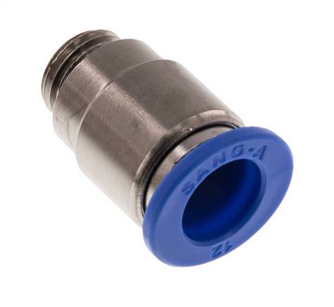 12mm x G1/4'' Push-in Fitting with Male Threads Brass/PA 66 NBR Inner Hexagon [2 Pieces]