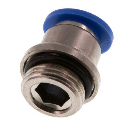 10mm x G3/8'' Push-in Fitting with Male Threads Brass/PA 66 NBR Inner Hexagon [2 Pieces]