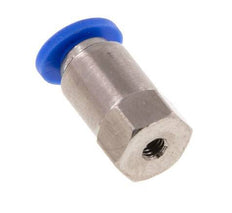 3mm x M 3 Push-in Fitting with Female Threads Brass/PA 66 NBR [2 Pieces]