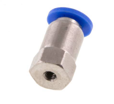 3mm x M 3 Push-in Fitting with Female Threads Brass/PA 66 NBR [2 Pieces]