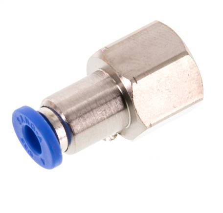 4mm x G1/8'' Push-in Fitting with Female Threads Brass/PA 66 NBR [2 Pieces]