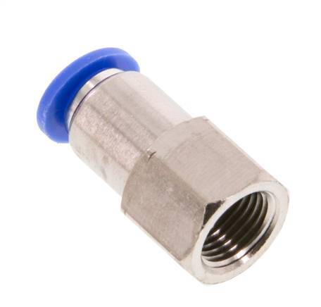 6mm x G1/8'' Push-in Fitting with Female Threads Brass/PA 66 NBR [2 Pieces]