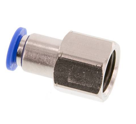 6mm x G1/4'' Push-in Fitting with Female Threads Brass/PA 66 NBR [2 Pieces]