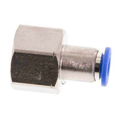 6mm x G3/8'' Push-in Fitting with Female Threads Brass/PA 66 NBR [2 Pieces]