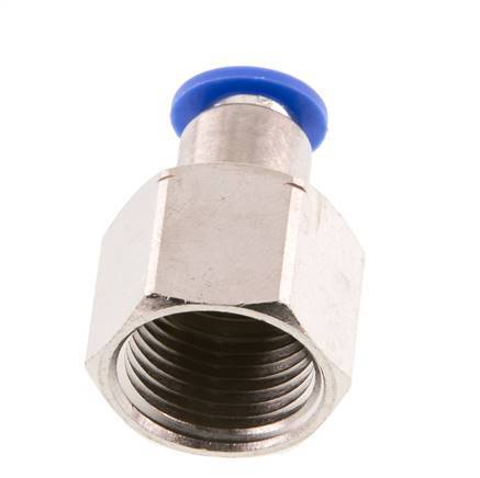 6mm x G3/8'' Push-in Fitting with Female Threads Brass/PA 66 NBR [2 Pieces]
