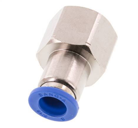 8mm x G3/8'' Push-in Fitting with Female Threads Brass/PA 66 NBR [2 Pieces]