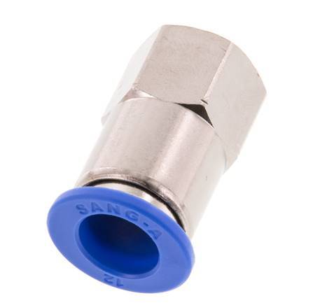 12mm x G3/8'' Push-in Fitting with Female Threads Brass/PA 66 NBR [2 Pieces]