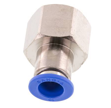 10mm x G1/2'' Push-in Fitting with Female Threads Brass/PA 66 NBR