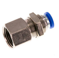 8mm x G3/8'' Push-in Fitting with Female Threads Brass/PA 66 NBR Bulkhead [2 Pieces]