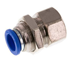 12mm x G3/8'' Push-in Fitting with Female Threads Brass/PA 66 NBR Bulkhead