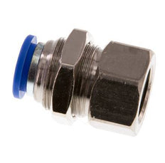 12mm x G3/8'' Push-in Fitting with Female Threads Brass/PA 66 NBR Bulkhead