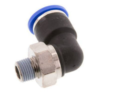 10mm x R1/8'' 90deg Elbow Push-in Fitting with Male Threads Brass/PA 66 NBR Short Sleeve Rotatable [2 Pieces]