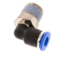 6mm x R1/4'' 90deg Elbow Push-in Fitting with Male Threads Brass/PA 66 NBR Short Sleeve Rotatable [2 Pieces]