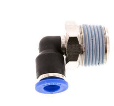 6mm x R3/8'' 90deg Elbow Push-in Fitting with Male Threads Brass/PA 66 NBR Short Sleeve Rotatable [2 Pieces]