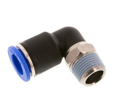 12mm x R3/8'' 90deg Elbow Push-in Fitting with Male Threads Brass/PA 66 NBR Short Sleeve Rotatable [2 Pieces]