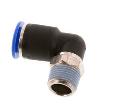 12mm x R3/8'' 90deg Elbow Push-in Fitting with Male Threads Brass/PA 66 NBR Short Sleeve Rotatable [2 Pieces]