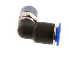 12mm x R3/8'' 90deg Elbow Push-in Fitting with Male Threads Brass/PA 66 NBR Short Sleeve Rotatable [2 Pieces]