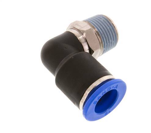 12mm x R3/8'' 90deg Elbow Push-in Fitting with Male Threads Brass/PA 66 NBR Short Sleeve Rotatable [2 Pieces]