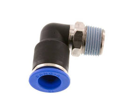12mm x R3/8'' 90deg Elbow Push-in Fitting with Male Threads Brass/PA 66 NBR Short Sleeve Rotatable [2 Pieces]